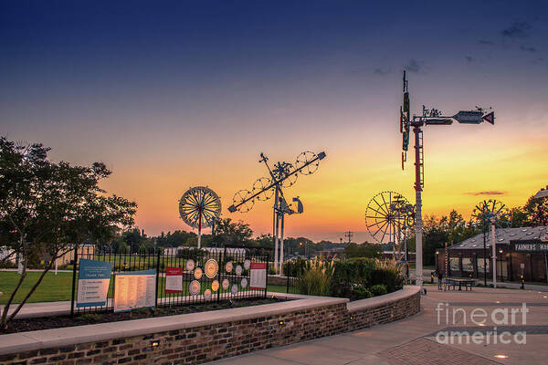 Simpson Art Print featuring the photograph Sunset at park by Darrell Foster
