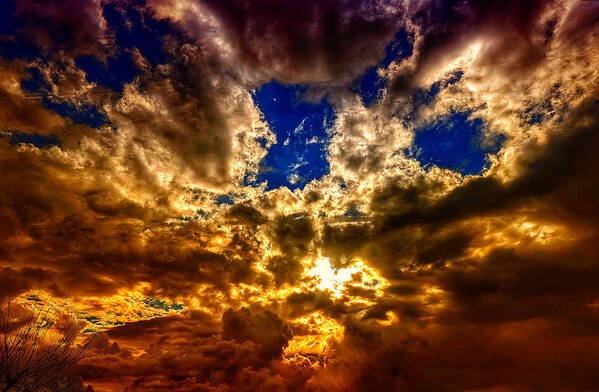 Sunset Art Print featuring the photograph Sunset Clouds by Dave Zumsteg