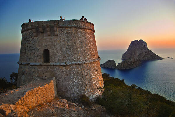 Tranquility Art Print featuring the photograph Sunset in es Vedra. by Gonzalo Azumendi