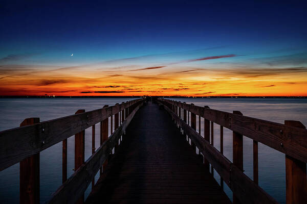 Sunset Art Print featuring the photograph Sunset in Seaside Park by Kevin Plant