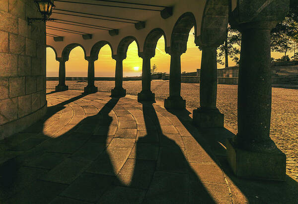 Viana Do Castelo Art Print featuring the photograph Sunset on Santa Luzia by Micah Offman