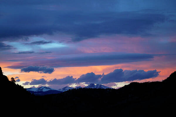 Sunset Art Print featuring the photograph Sunset over Rocky Mountain National Park by Rick Wilking