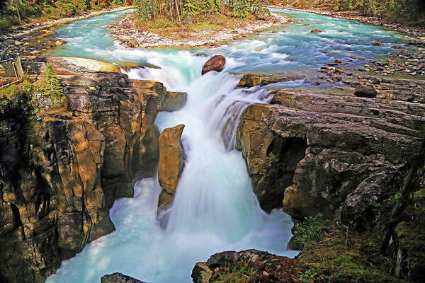 Sunwapta Falls Art Print featuring the photograph Sunwapta Falls by Shixing Wen