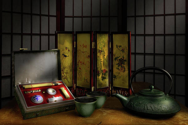 Chinese Art Print featuring the photograph Tea Time by Steve Templeton