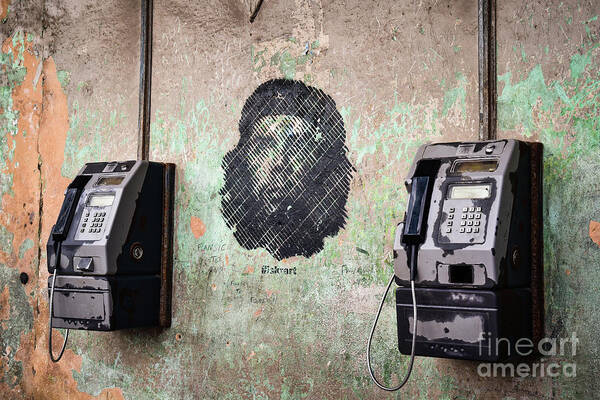 Telephone Art Print featuring the photograph Telephones of Cuba by Lorraine Cosgrove