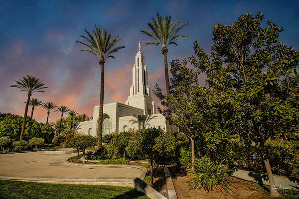 Redlands California Temple Art Print featuring the photograph Temple Moments by David Simpson