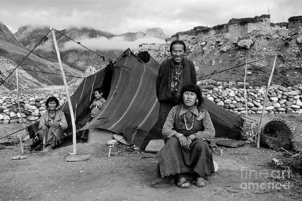 Child Art Print featuring the photograph The Amchi Lama and his Family - Dolpo Nepal by Craig Lovell