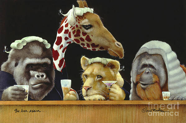 Will Bullas Art Print featuring the painting The Bar Exam... by Will Bullas