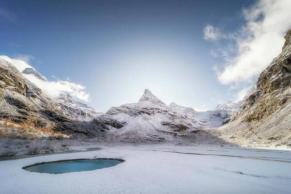 Alpine Art Print featuring the photograph The blue pool by Dominique Dubied
