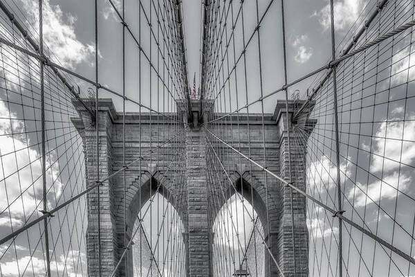 Brooklyn Bridge Art Print featuring the photograph The Brooklyn Bridge by Penny Polakoff
