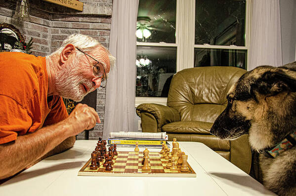 Chess Art Print featuring the photograph The Chess Match by Jim Cook