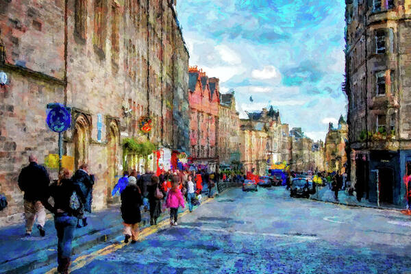City Of Edinburgh Art Print featuring the digital art The City of Edinburgh by SnapHappy Photos