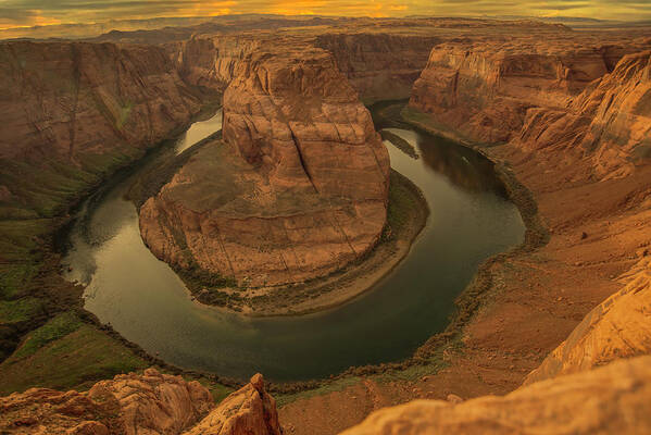 Horseshoe Bend Art Print featuring the photograph The Horseshoe by Jerry Cahill