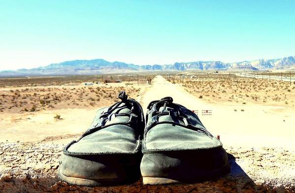 Desert Art Print featuring the photograph The Long Way Home by Dietmar Scherf