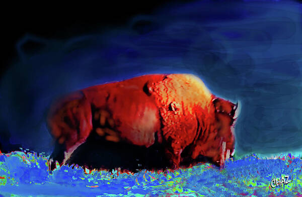 Buffalo Art Print featuring the painting The Noble Bison by CHAZ Daugherty