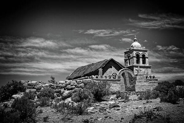 Bolivia Art Print featuring the photograph The Old Church by Ron Dubin
