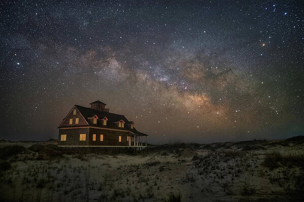 Night Sky Art Print featuring the photograph The Outer Banks 219 by Robert Fawcett