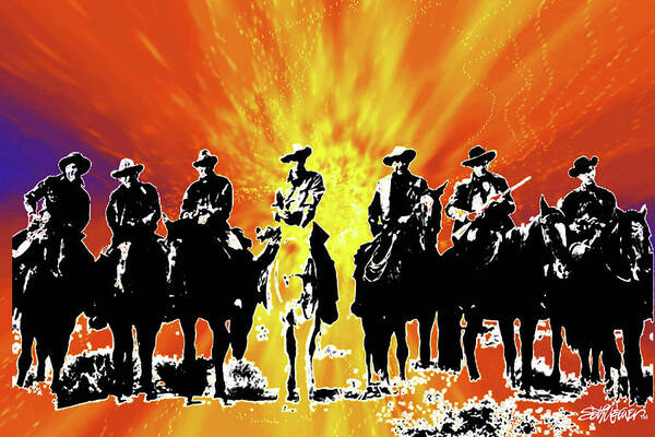 The Posse Art Print featuring the digital art The Posse by Seth Weaver