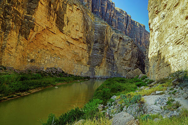 Bbnp Art Print featuring the photograph The Rio Grande River In Santa Elena Canyon by Mike Schaffner