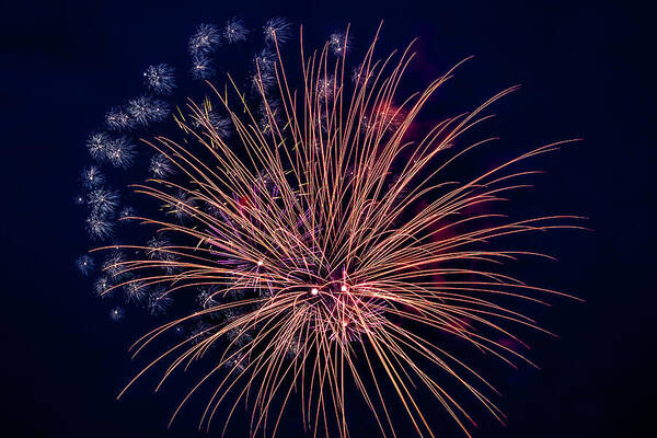 Fireworks Art Print featuring the photograph The Rockets Red Glare by Skip Tribby