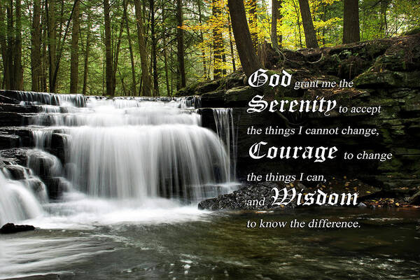 The Serenity Prayer Art Print featuring the photograph The Serenity Prayer by Christina Rollo