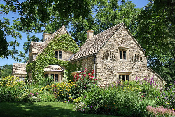 Greenfield Village Art Print featuring the photograph A Cotswold Cottage by Robert Carter