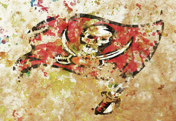 The Tampa Bay Buccaneers Art Print featuring the mixed media The Tampa Bay Buccaneers 6h by Brian Reaves