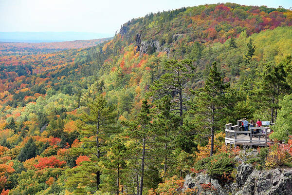 Porcupine Mountains Wilderness State Park Art Print featuring the photograph The Viewing Platform by Robert Carter