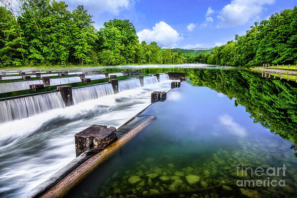 River Art Print featuring the photograph The Weir Dam at South Holston by Shelia Hunt