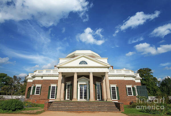 America Art Print featuring the photograph Thomas Jefferson's House Monticello by Bryan Attewell