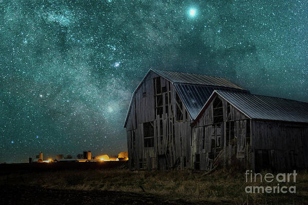 Barn Art Print featuring the photograph Time takes everything 1 by Eric Curtin