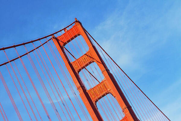 Golden Gate Bridge Art Print featuring the photograph Towering Golden Gate by Melanie Alexandra Price