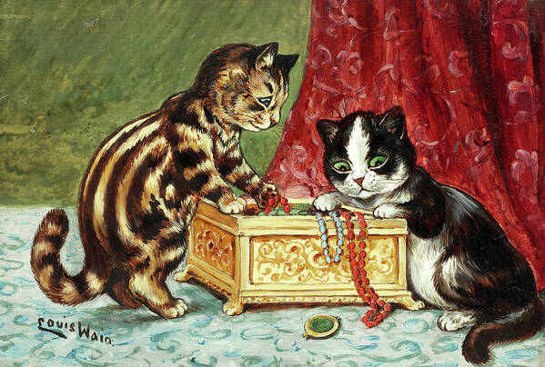 Decorative Cats Painting by Louis Wain - Fine Art America
