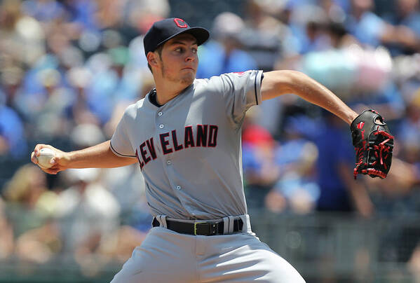 American League Baseball Art Print featuring the photograph Trevor Bauer by Ed Zurga