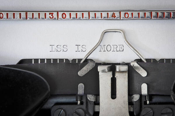 Typewriter Art Print featuring the photograph Typewriter - Less is more by daitoZen