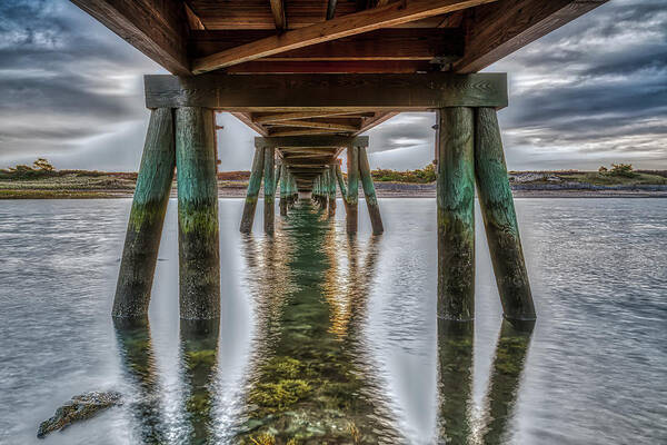 Maine Art Print featuring the photograph Underneath the Bridge by Penny Polakoff