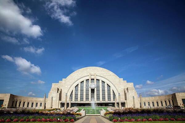 Union Terminal And Flowers Art Print