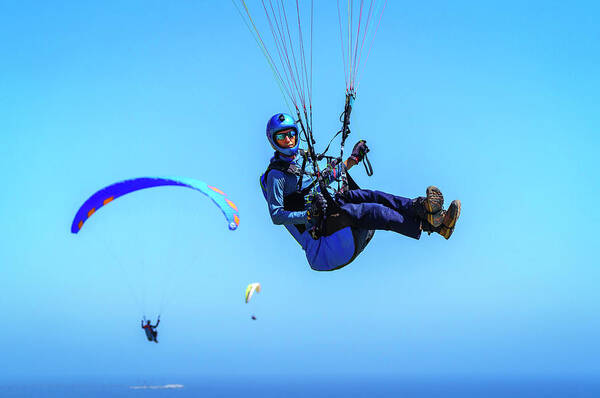 Paragliders Art Print featuring the photograph Up, Up and Away 17 5.29.22 by Lindsay Thomson