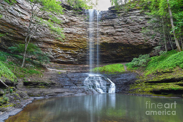 Piney Falls Art Print featuring the photograph Upper Piney Falls 18 by Phil Perkins