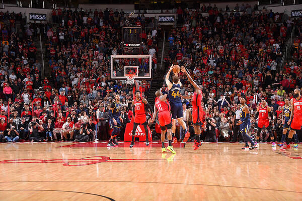 Bojan Bogdanovic Art Print featuring the photograph Utah Jazz v Houston Rockets by Bill Baptist