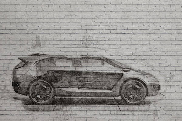 Car Art Print featuring the digital art Vehicle 102 GAC Entranze 2019 by Edgar Dorice
