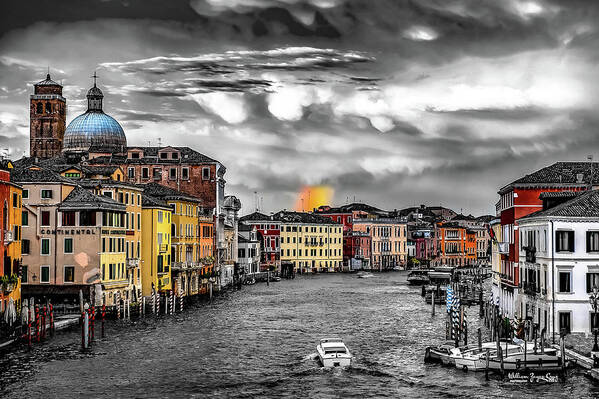 Skyline Art Print featuring the photograph Venice Rainbow by William Zayas Cruz