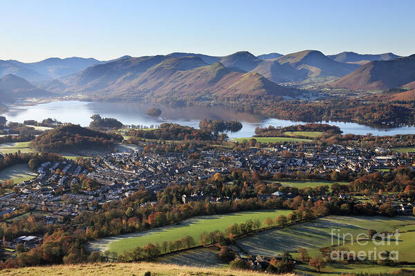 Lake District Art Print featuring the photograph View from Latrigg towards Keswick by Bryan Attewell