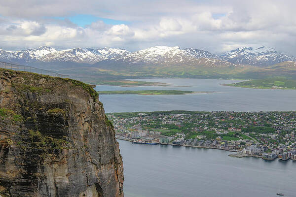 Clouds Art Print featuring the photograph View over Tromso, Norway by Matthew DeGrushe