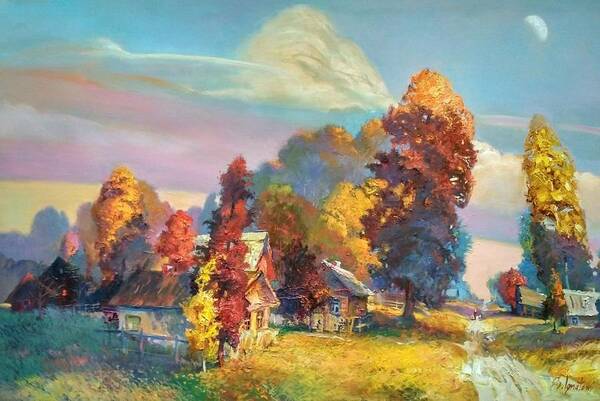 Ignatenko Art Print featuring the painting Village by Sergey Ignatenko
