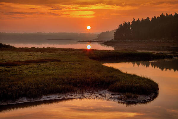 Acadia National Park Art Print featuring the photograph Acadia Sunrise 0541 by Greg Hartford