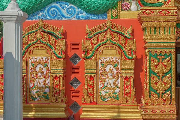 Scenic Art Print featuring the photograph Wat Nak Prok Wihan Ornamentation DTHB1886 by Gerry Gantt