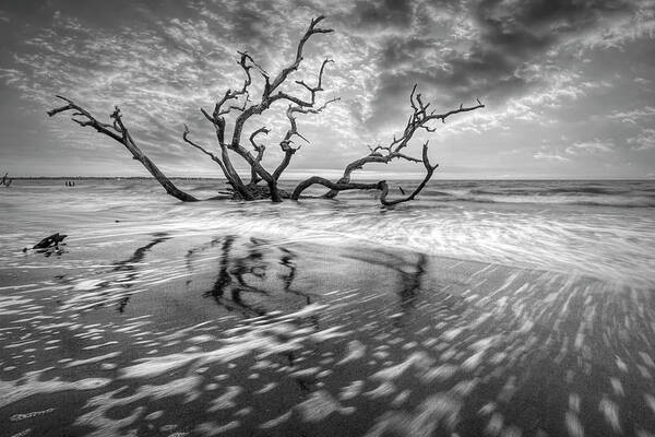 Clouds Art Print featuring the photograph Wave Movement Jekyll Island by Debra and Dave Vanderlaan