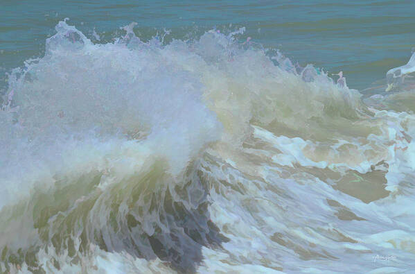 Storm Art Print featuring the photograph Waves 5 by Alison Belsan Horton