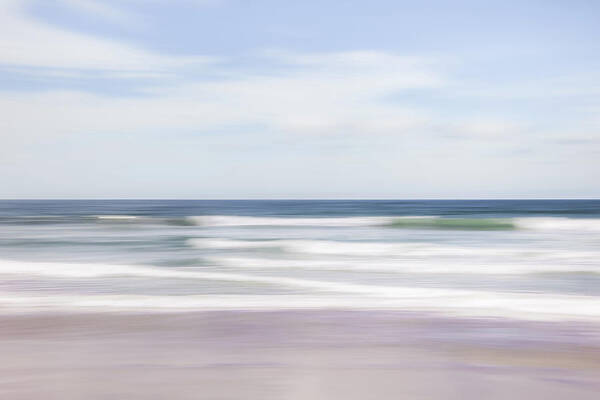 Abstract Art Print featuring the photograph Waves Rush - Del Mar by Alexander Kunz